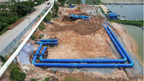广西北海市：铁山港A5深海排放管陆域段3.7公里管道贯通