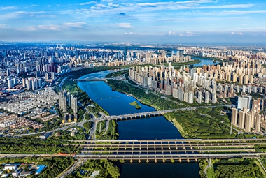  Jiang Shoukai, The River at Home, Shenyang, August 30, 2023. After years of treatment and transformation, the Hun River in Shenyang is clear and green, with many tall buildings on both banks. Different landscape bridges fly across both banks, and parks along the river can be seen everywhere, becoming the real mother river of Shenyang city people. DJI_0311tcdx_Copy _Copy. jpg
